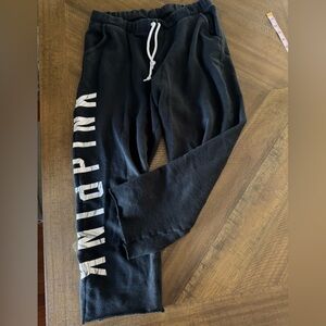PINK VS Crop Black Sweatpants